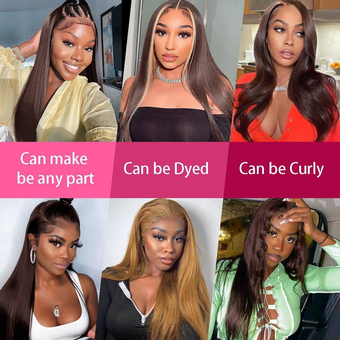 Dark Brown Front Lace Human Hair Wig