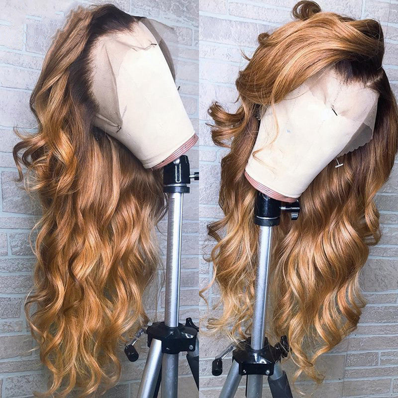Ombre Lace Front Human Hair Wig – Remy Real Hair, Colorful, Dyeable & Heat-Friendly