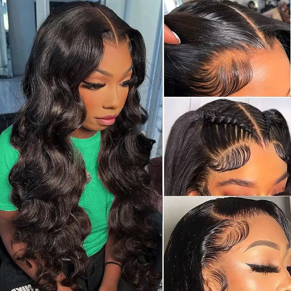 Glueless Human Hair Body Wave Lace Front Wigs