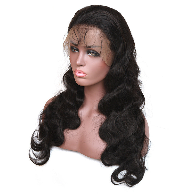 Medium-Long Hand-Woven Human Hair Wig