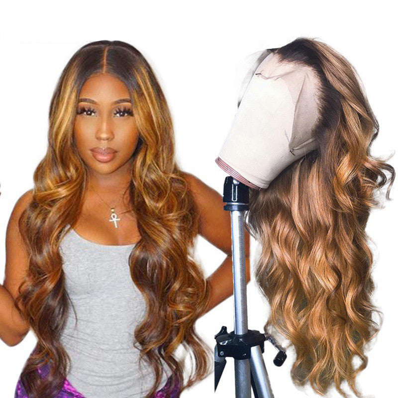 Ombre Lace Front Human Hair Wig – Remy Real Hair, Colorful, Dyeable & Heat-Friendly
